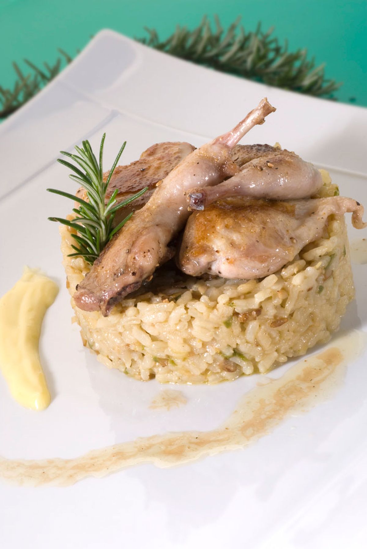 Arroz con codornices y alioli