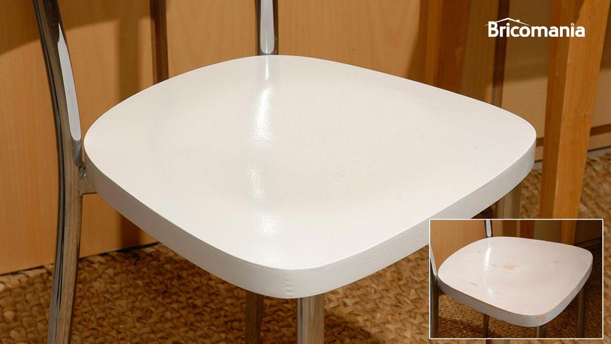 Esmaltar silla de cocina deteriorada