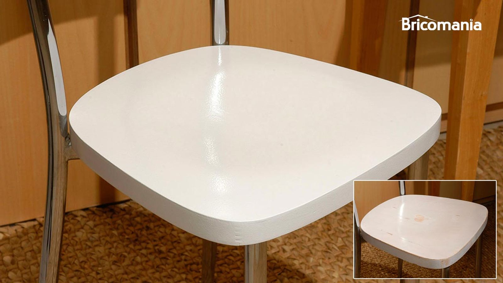 Esmaltar silla de cocina deteriorada