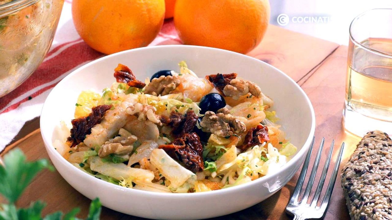 Receta de ensalada de bacalao y naranja