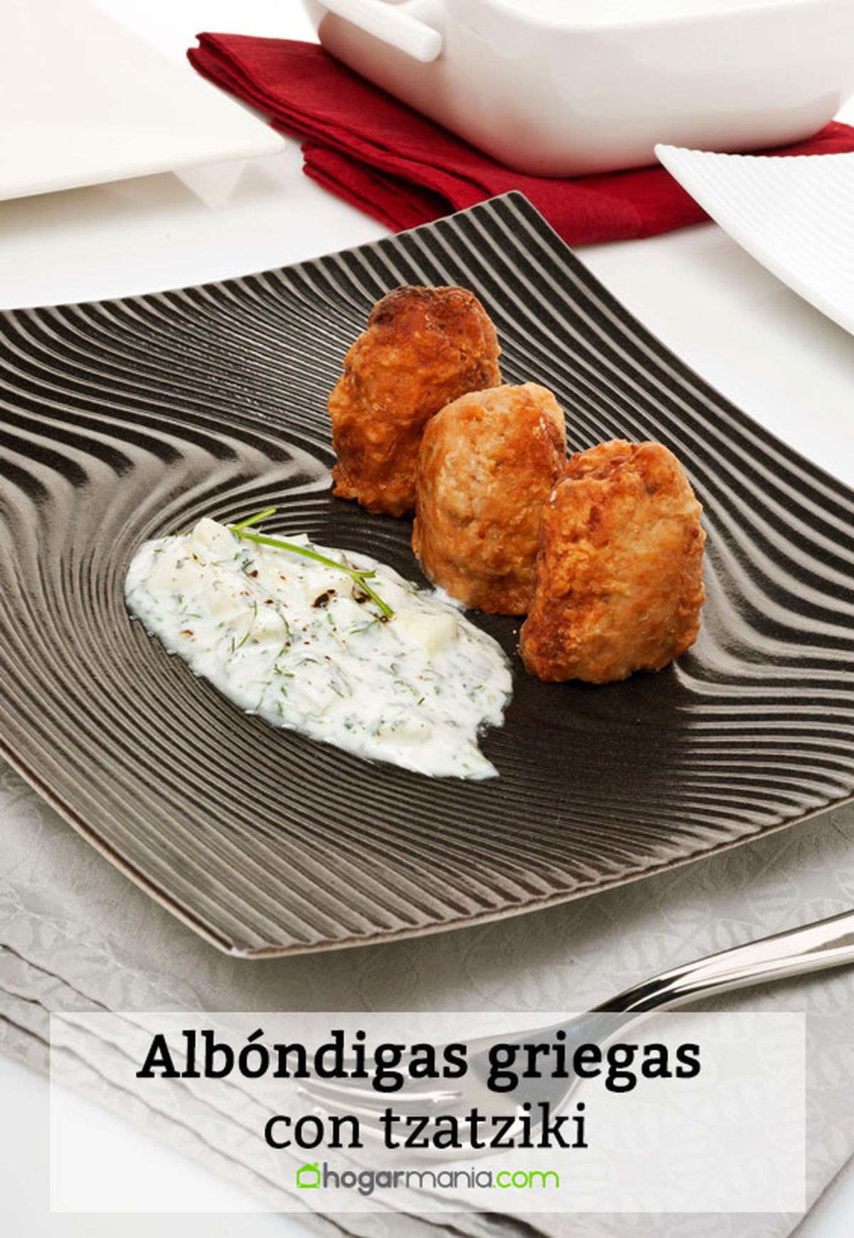 albondigas griegas tzatziki pin