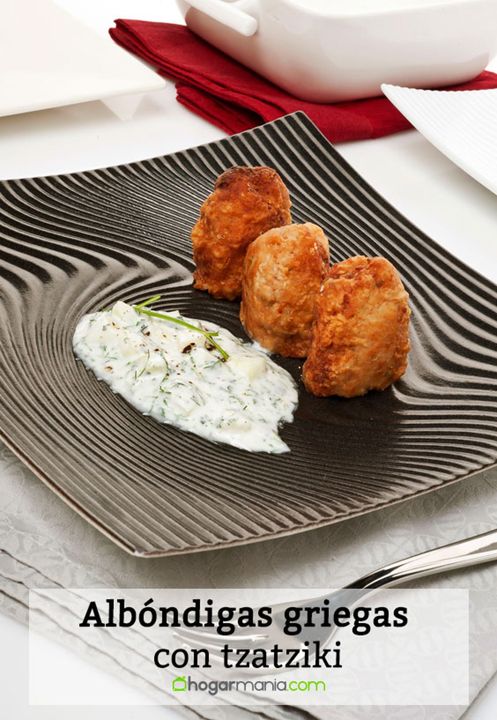 albondigas griegas tzatziki pin