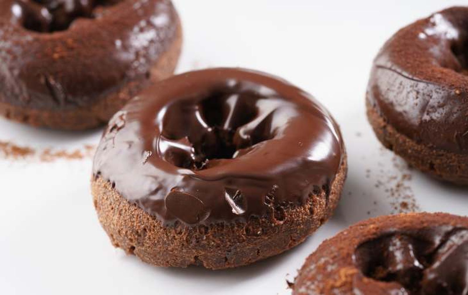 donuts con harina de avena de chocolate
