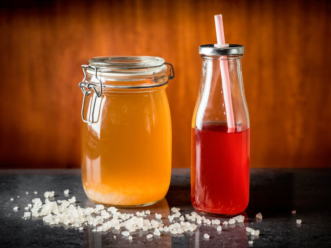El kéfir también puede elaborarse con agua en vez de con leche