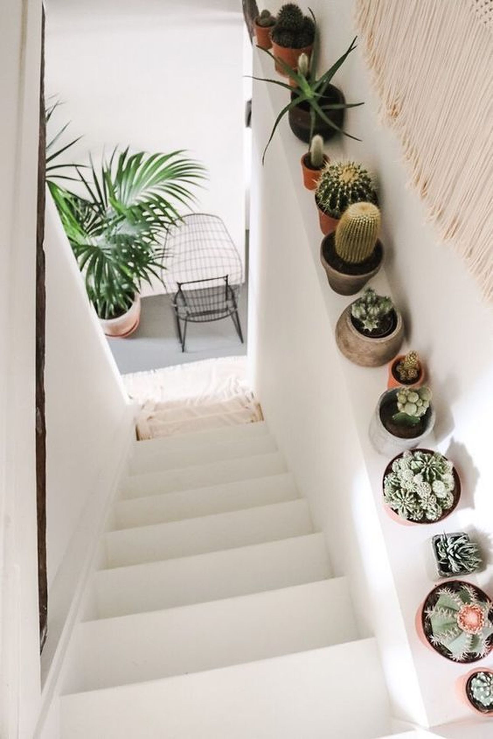 subida escalera decorada plantas 2