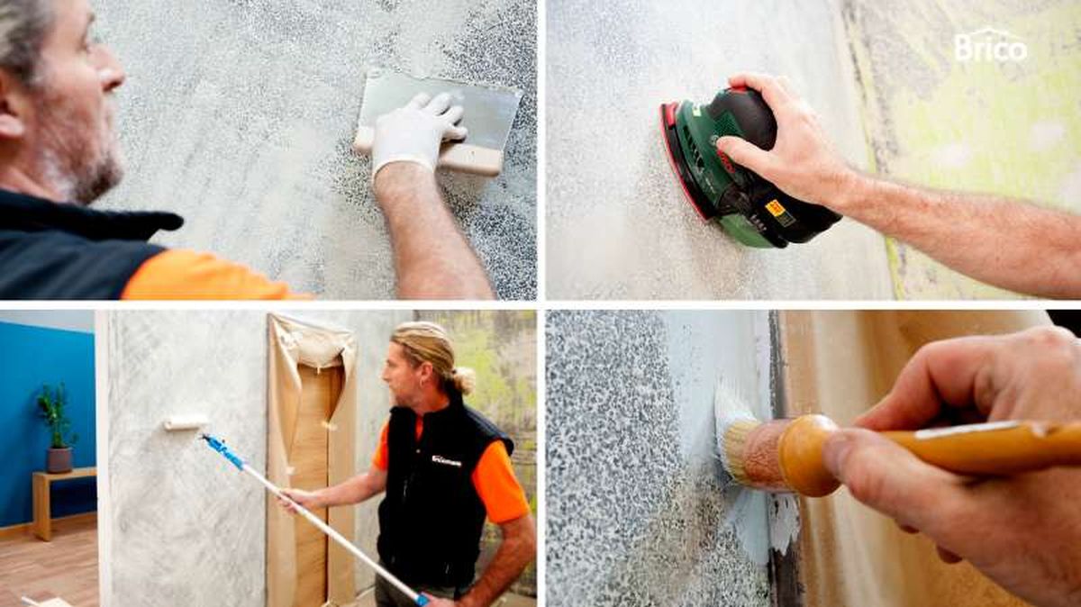 Pasos para cubrir el gotelé plástico de la pared