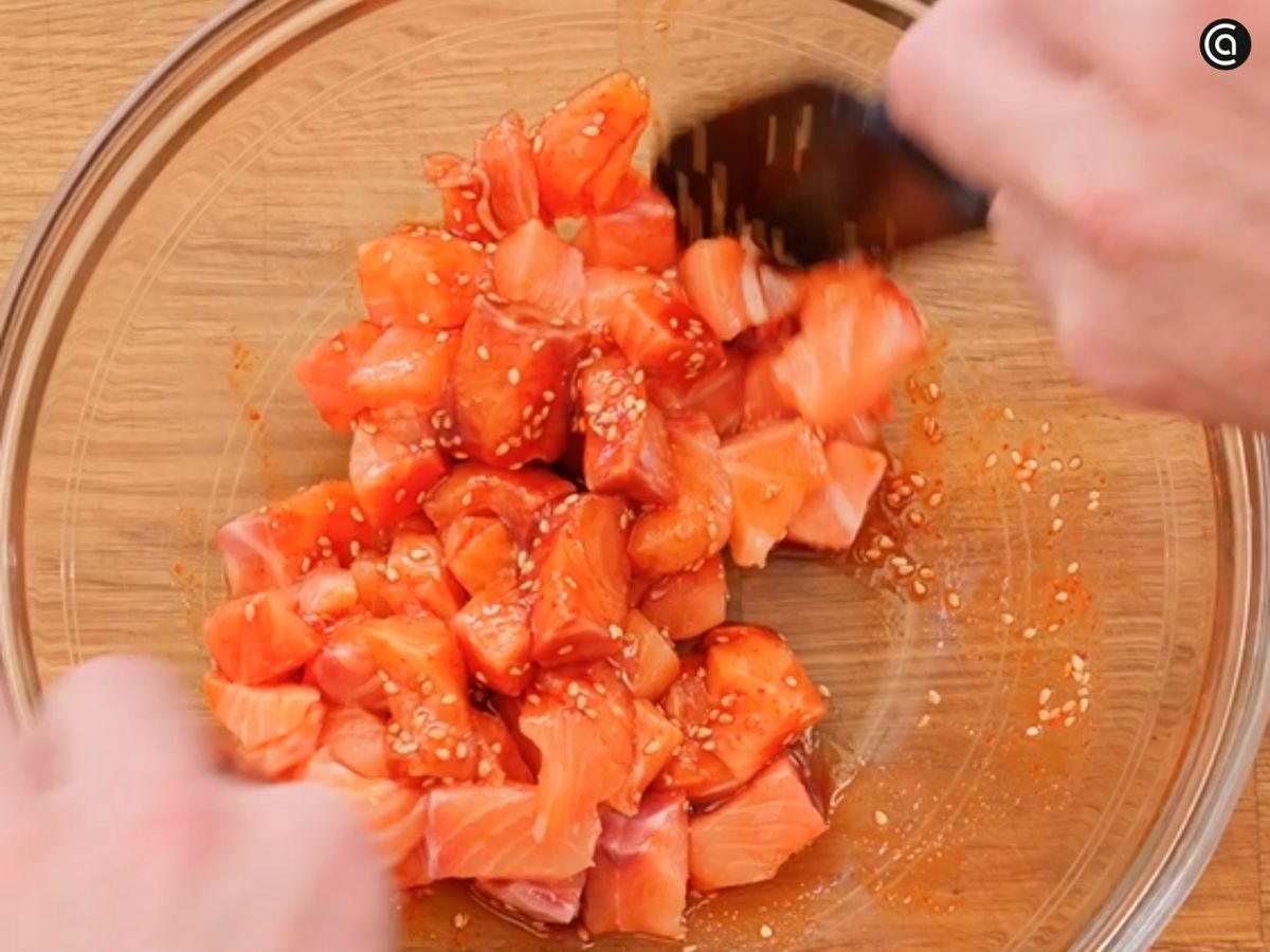 Poke de salmón - paso 2