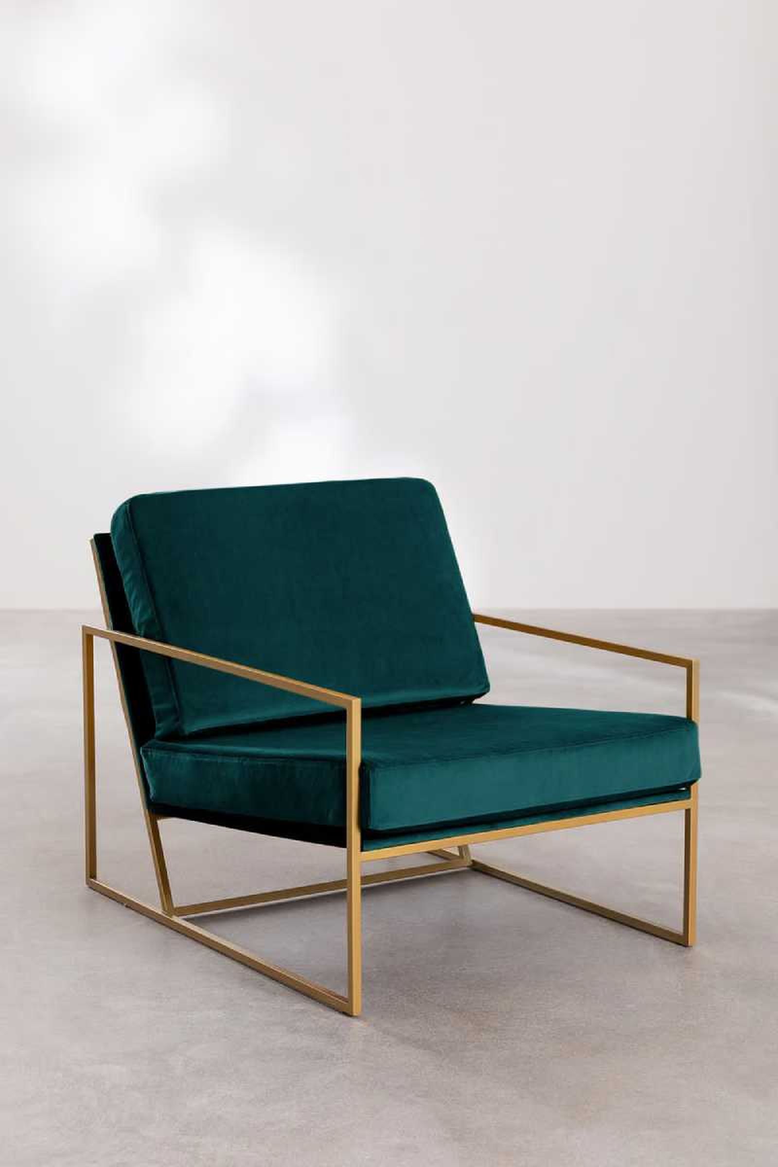 Sillón verde esmeralda Nilo.
