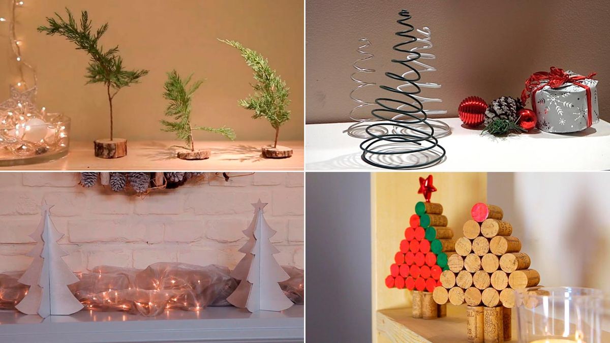 Adornos navideños fáciles: mini árboles de Navidad