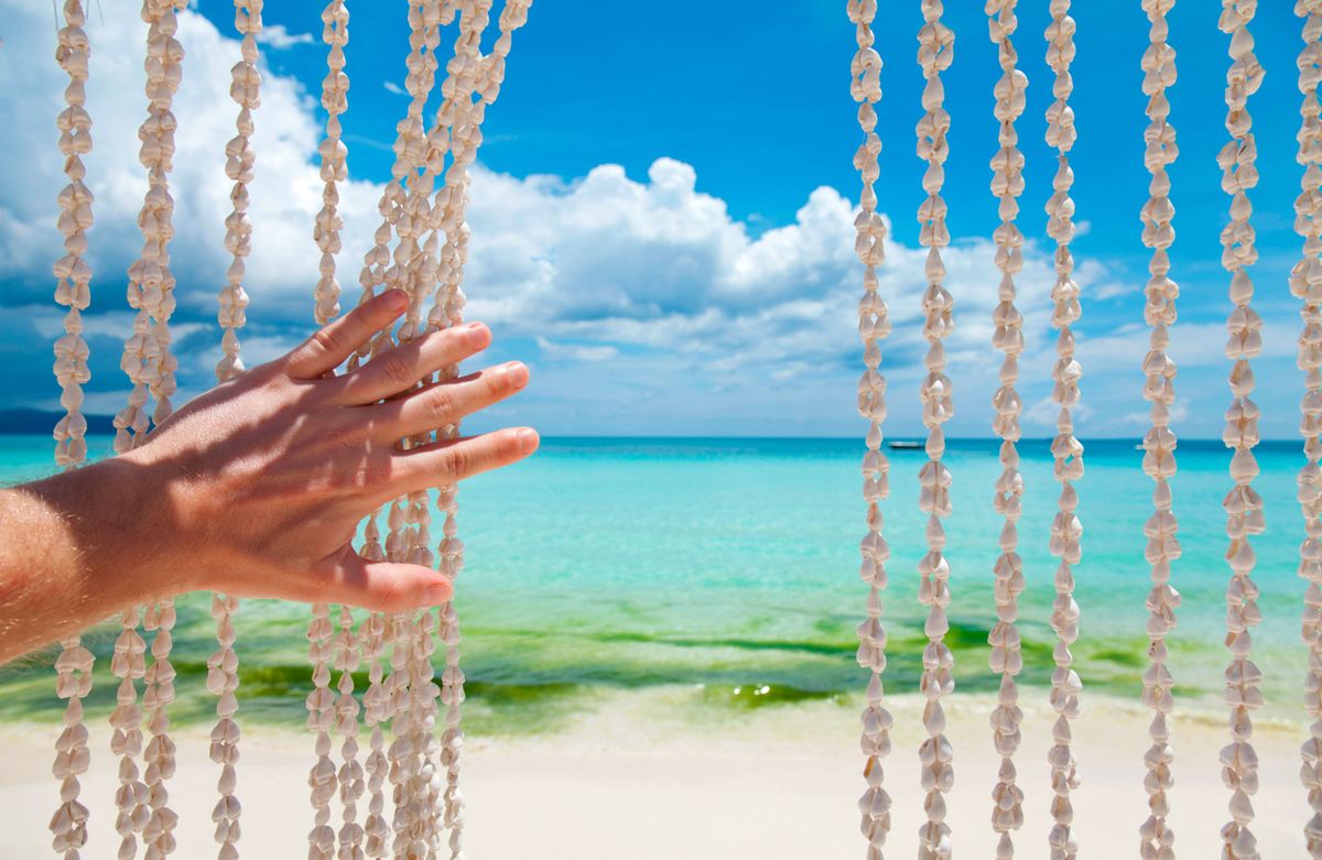 Cortinas y carillones de viento con conchas de mar 3
