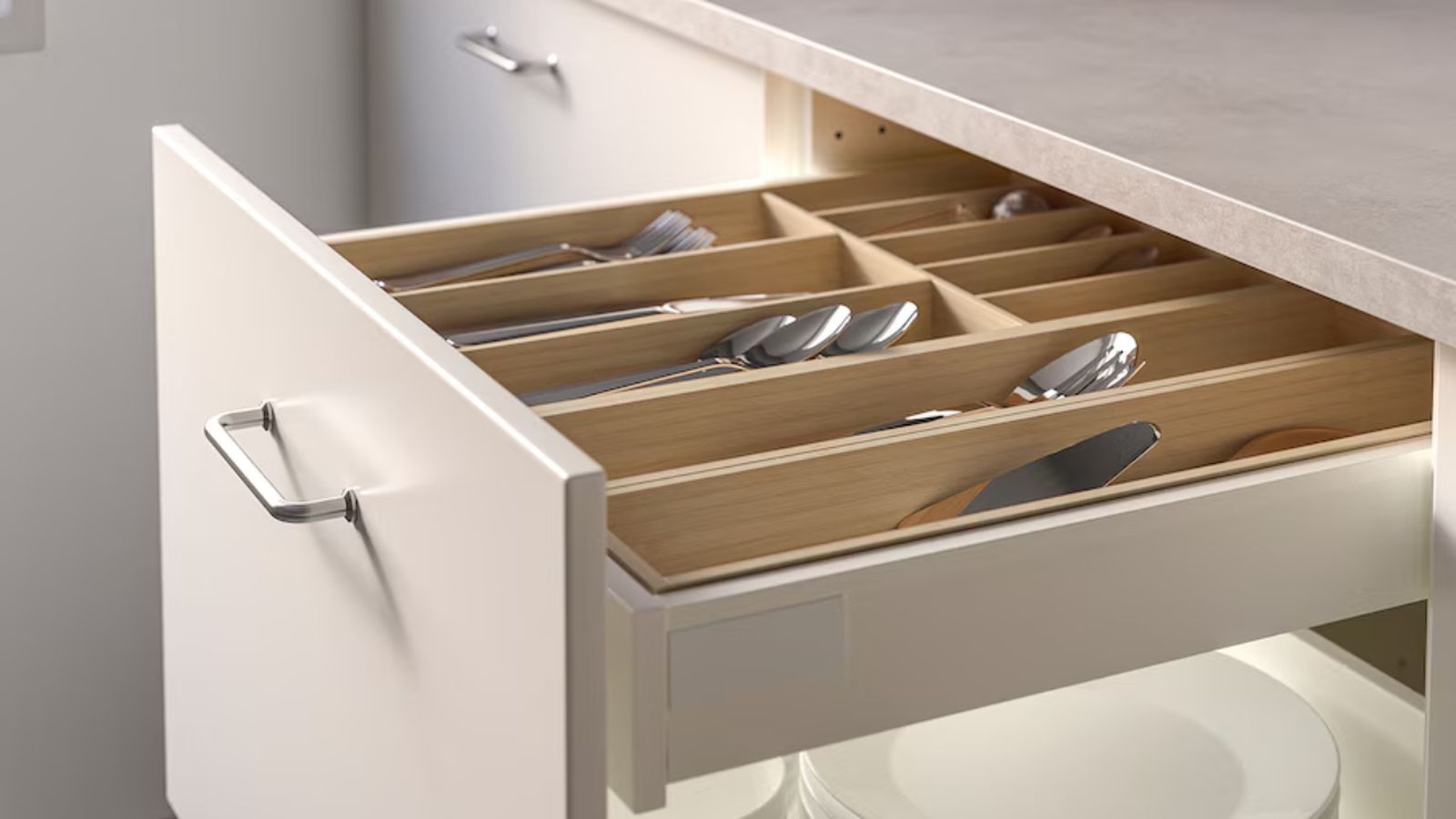 Bandeja de bambú para cubiertos Uppdatera.