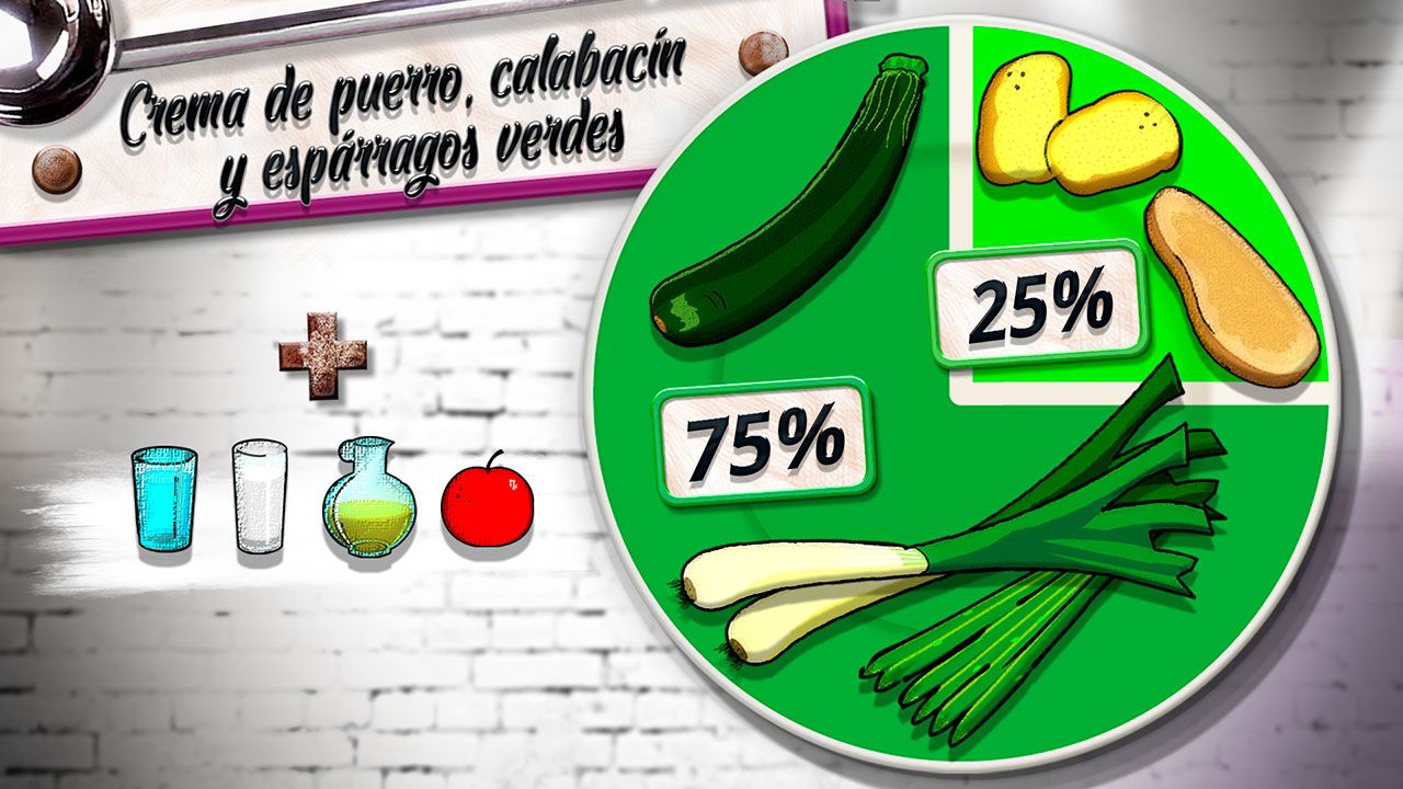 crema puerro plato