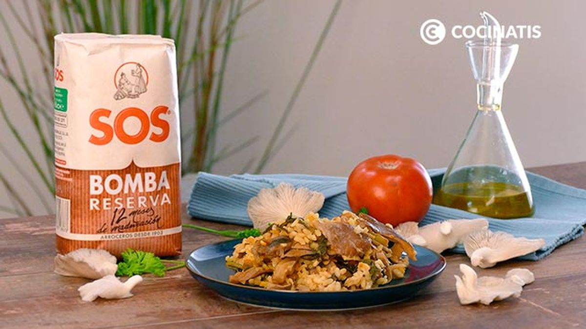 Receta de arroz con acelgas y setas  paso 7