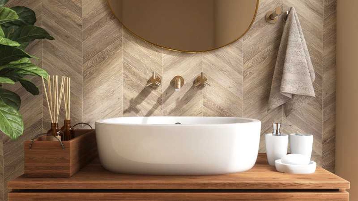 Accesorios de baño modernos.