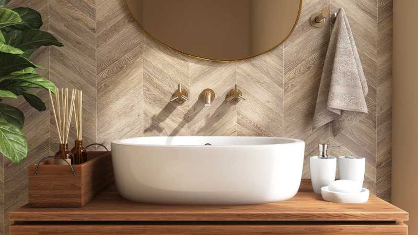 Accesorios de baño modernos.