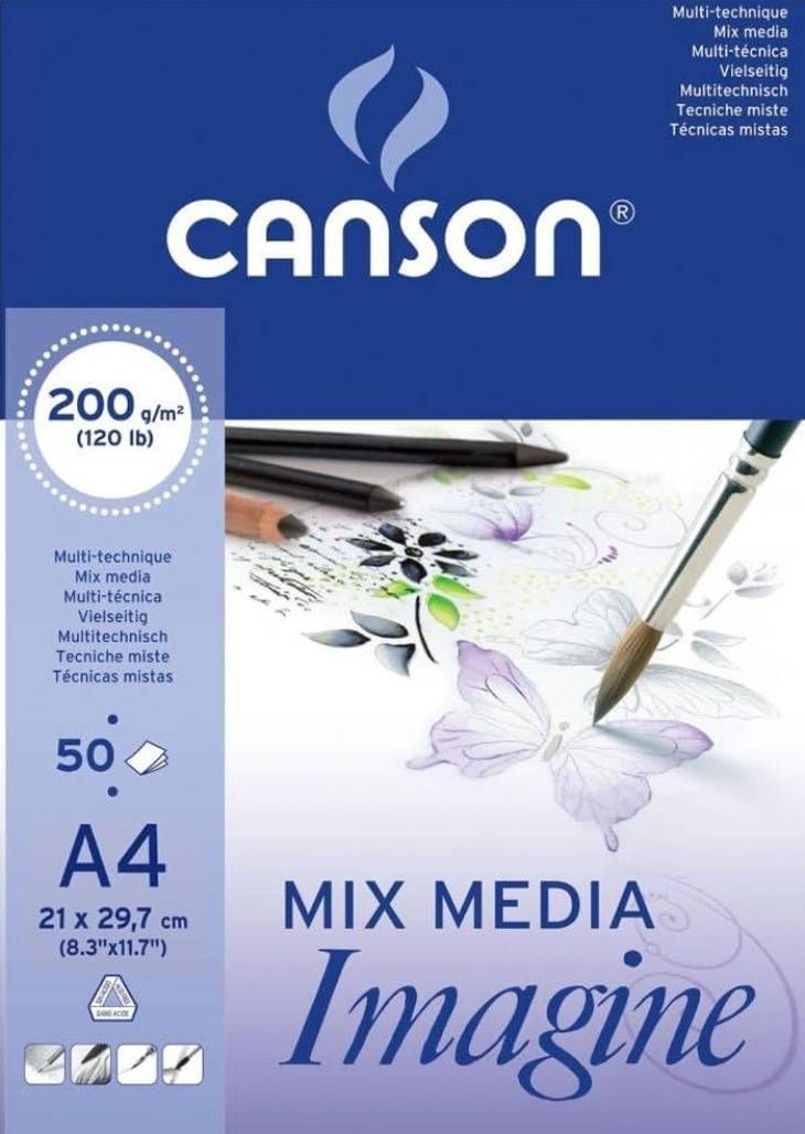 bloc tecnica mixta imagine canson