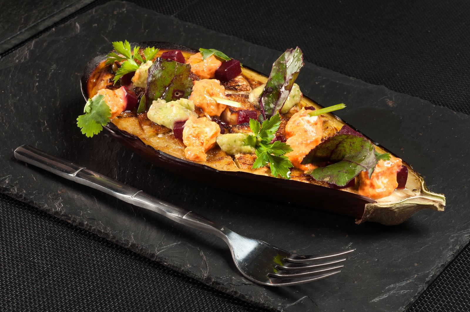 1754 Berenjenas asadas y su guarnicion (938) xl