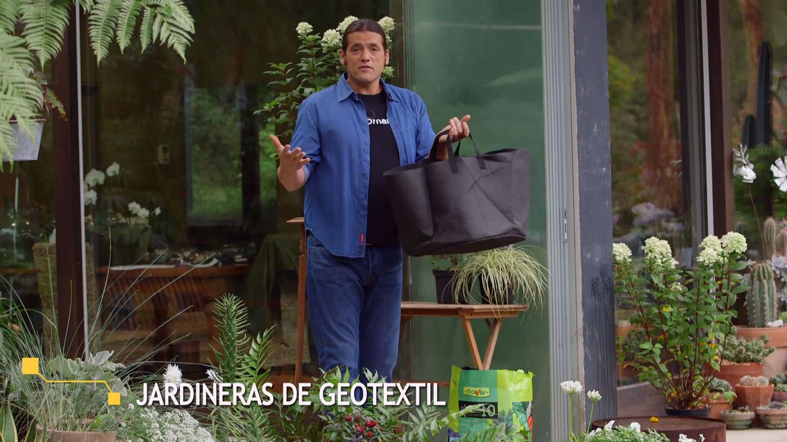 brico 0927 3 jardinera tela jardinera asas