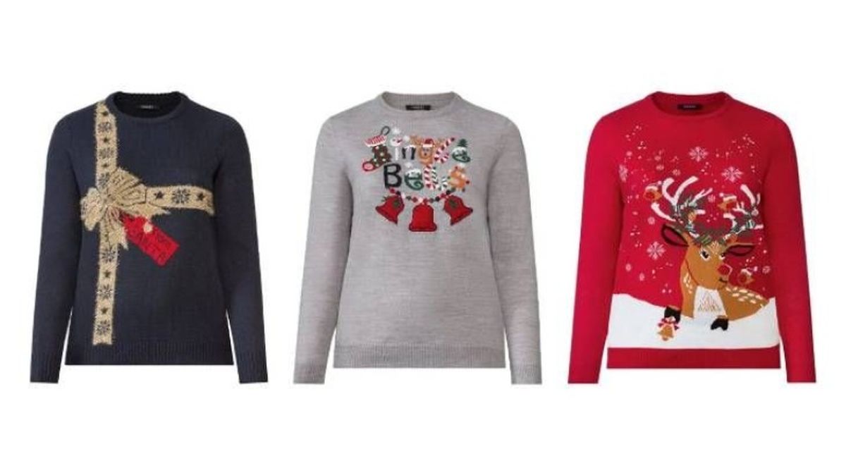 Jerséis navideños de mujer en talla grande con luces LED