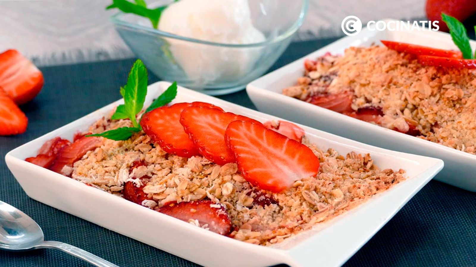 Receta de crumble de fresas