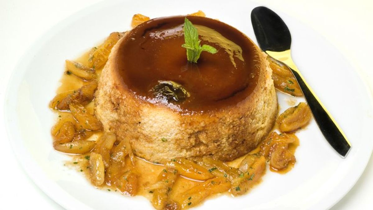 flan de boniato con frutos secos