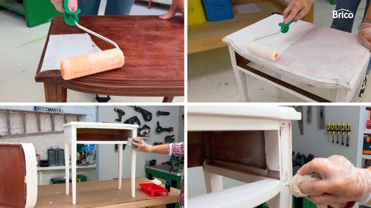 Bricomania 64 como pintar un mueble oscuro en blanco envejecido 2
