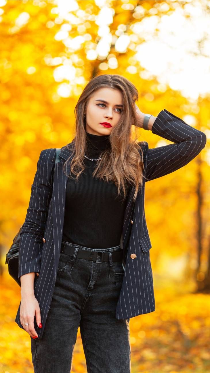como ir vestida a la fiesta de empresa de navidad blazer oscura