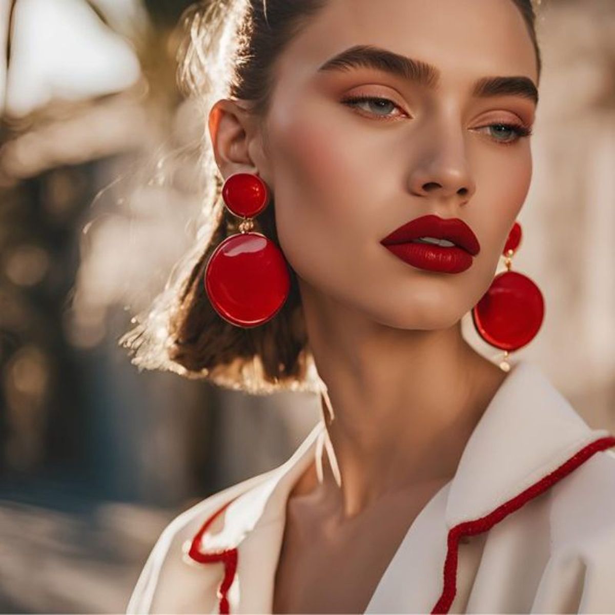 Los pendientes pueden ir a juego con el color de tu labial