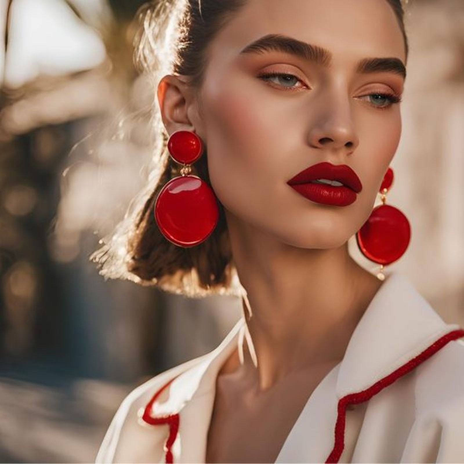 Los pendientes pueden ir a juego con el color de tu labial