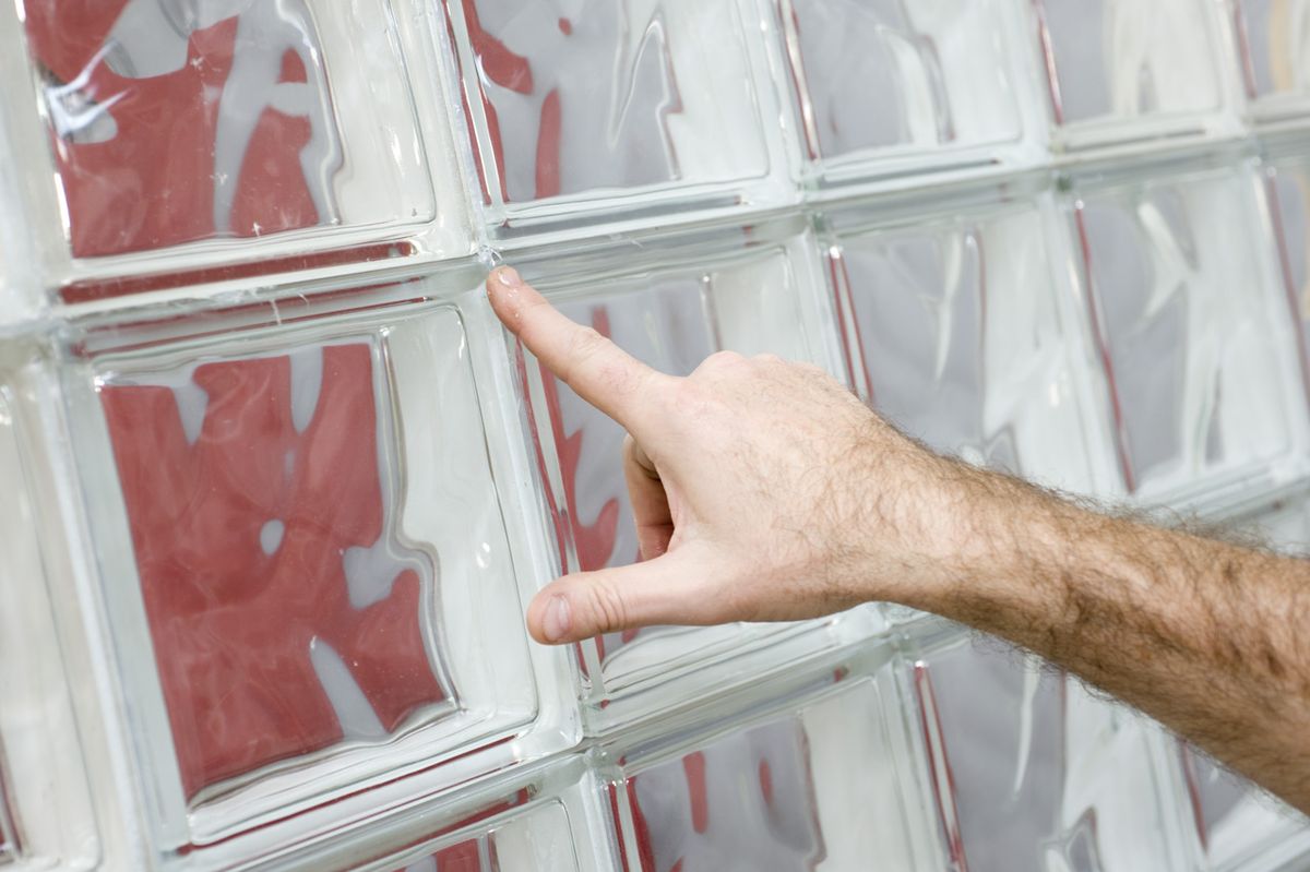 Ventana con bloques de vidrio o pavés paso 11