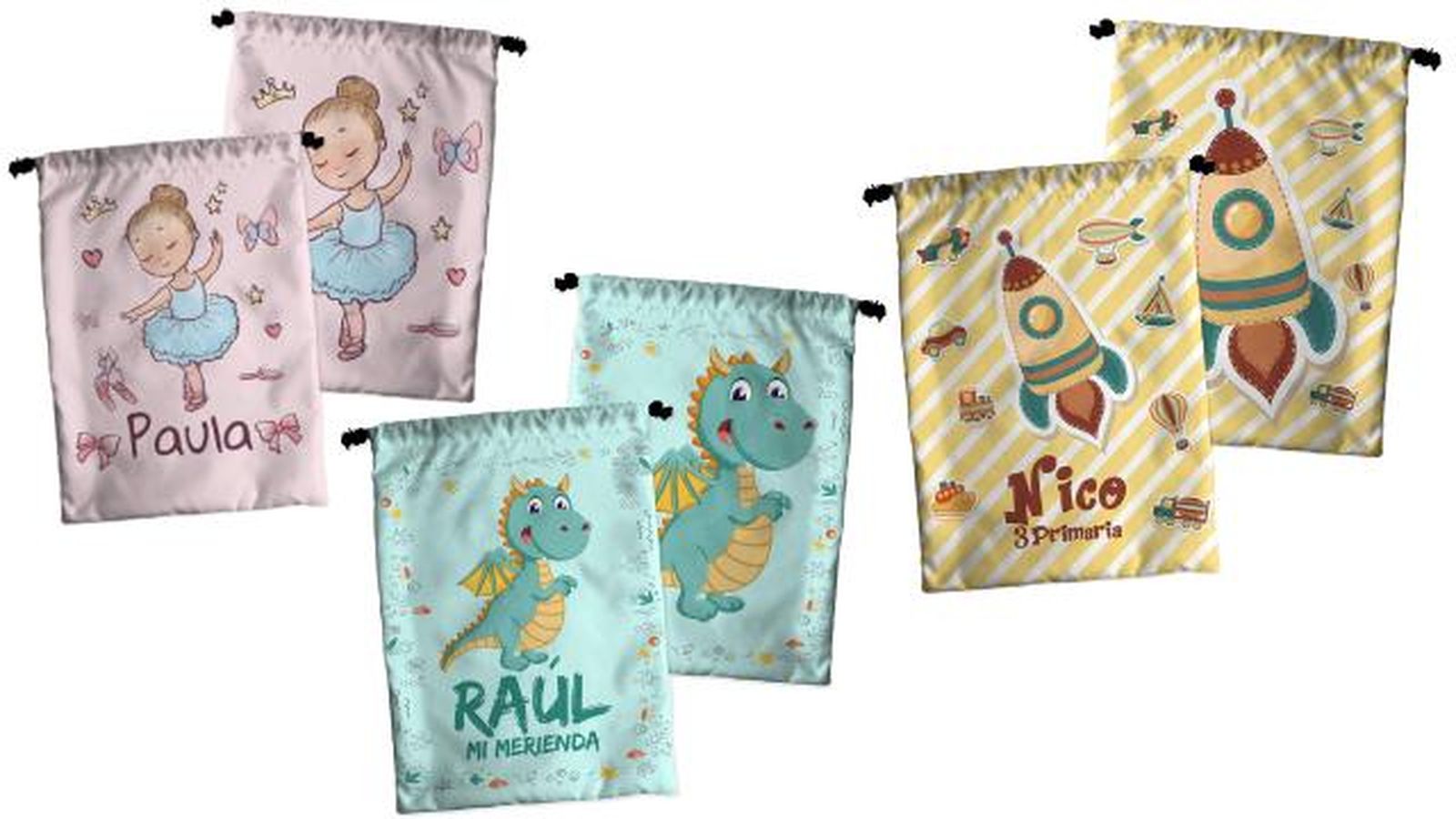 bolsa infantil merienda personalizada lolapix