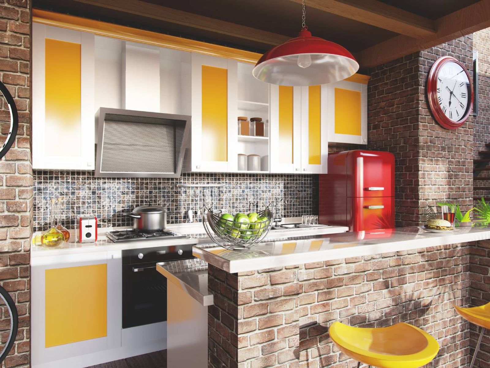 Combinar el estilo vintage con elementos industriales es una apuesta segura para una cocina con personalidad.