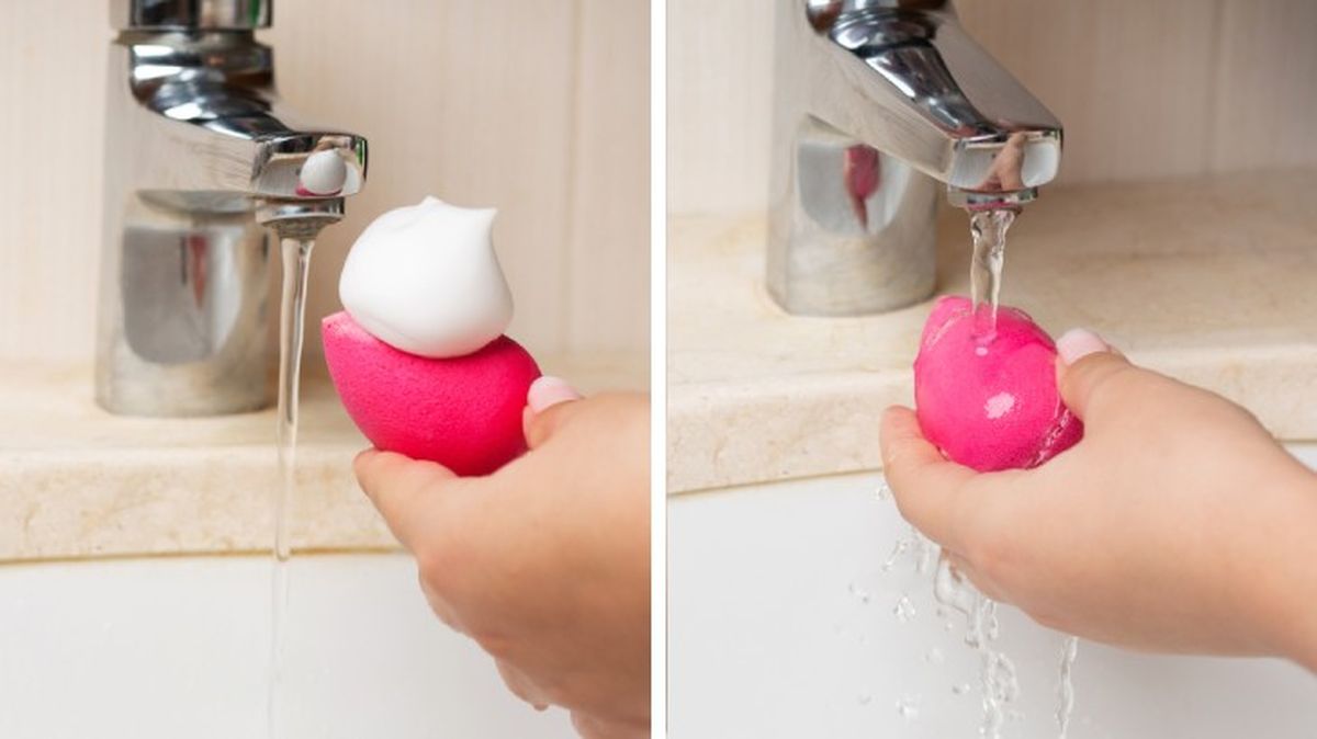 Utiliza preferiblemente jabón antibacteriano para lavar tus esponjas de maquillaje