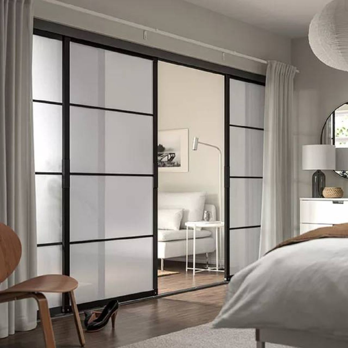 Puertas correderas de cristal ahorran espacio y separan los ambientes sin perder luminosidad 6