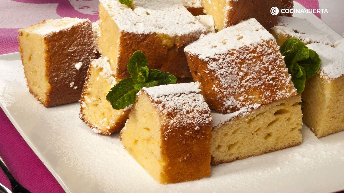 Receta del bizcocho de yogur 1-2-3 sin pesar ingredientes