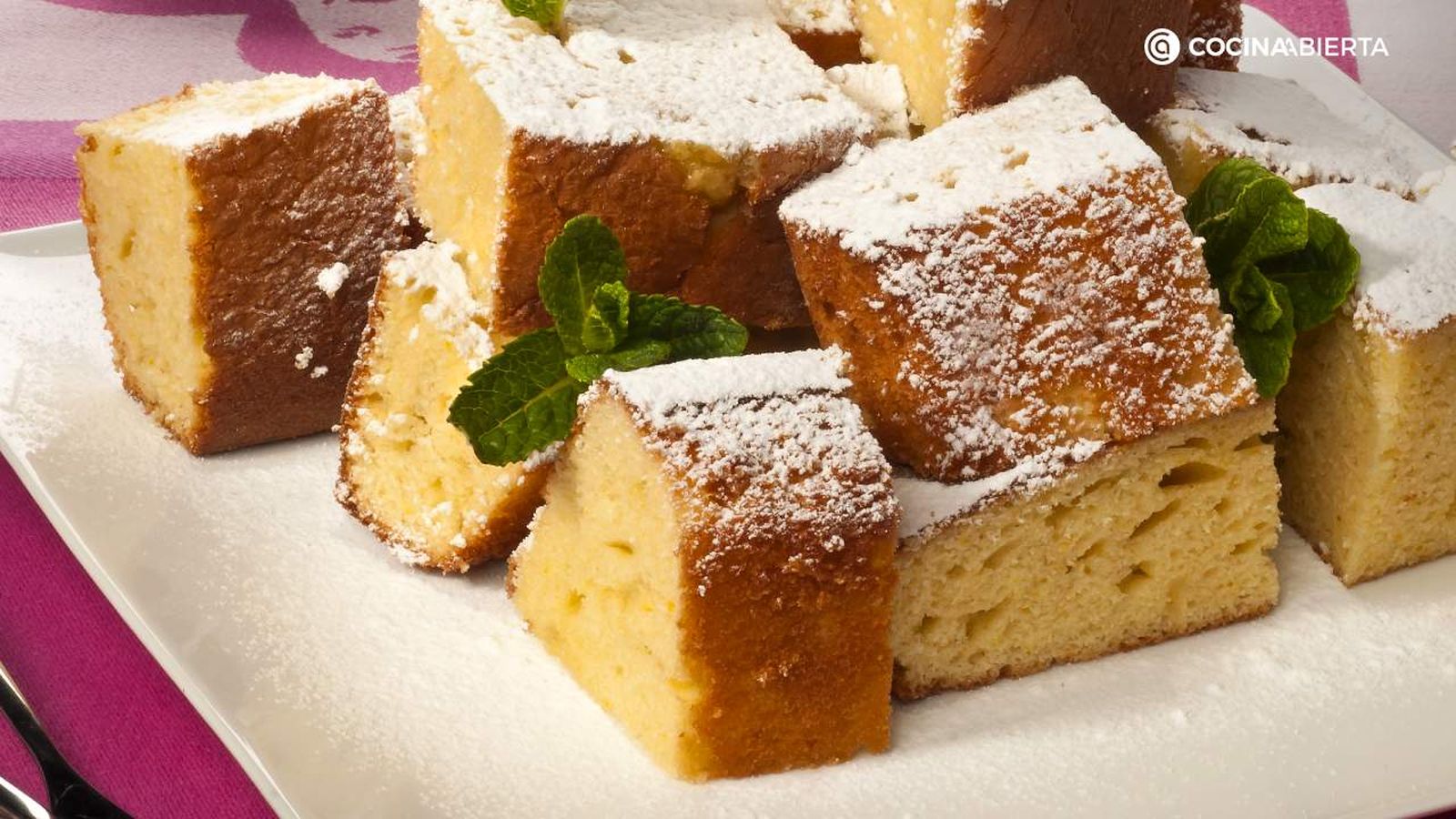 Receta del bizcocho de yogur 1-2-3 sin pesar ingredientes