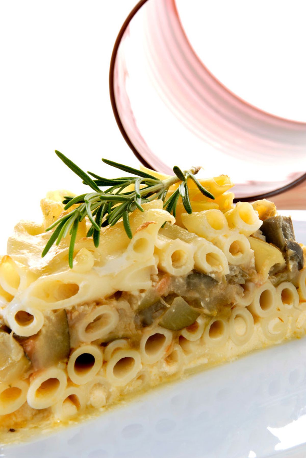 Pastel de macarrones con verduras