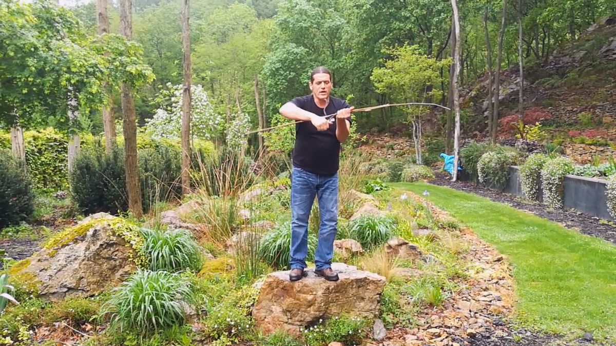 entrelazar ramas tunel sombra cuerdas