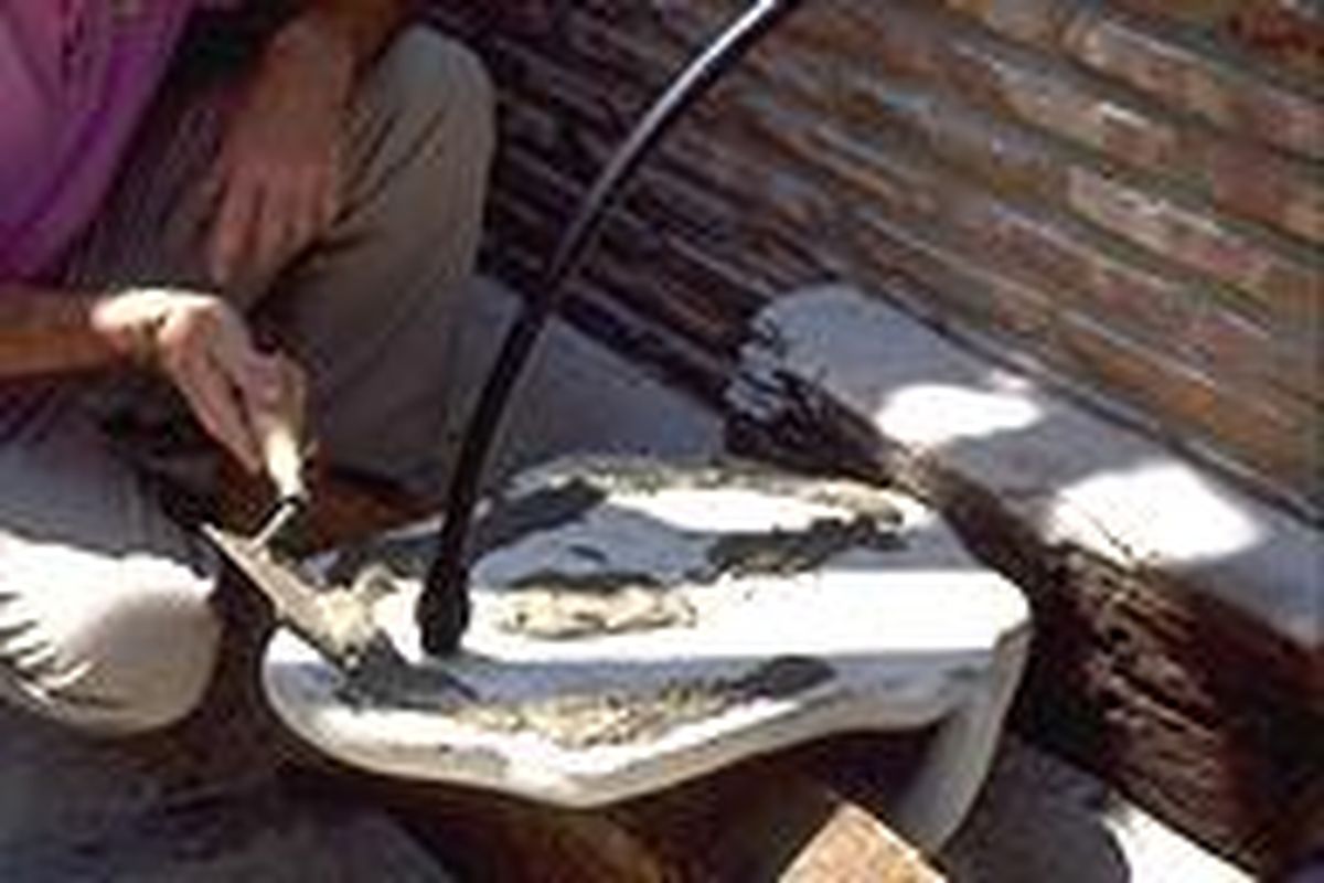 Fuente de piedra artificial paso 6