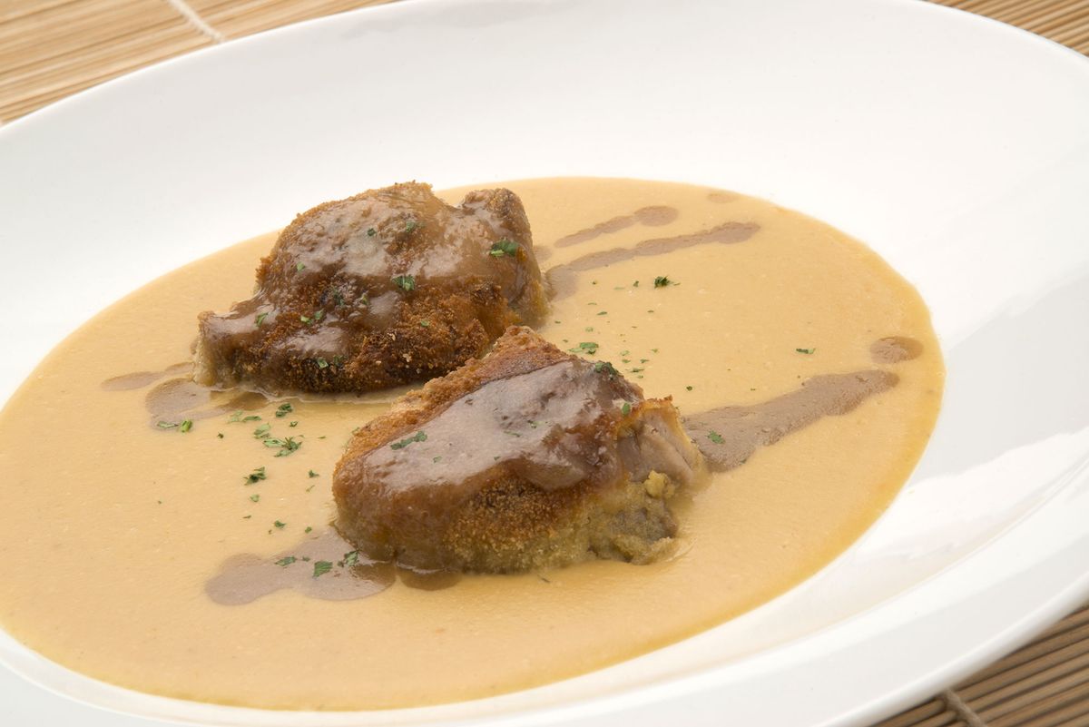 6109 1 Crema de lentejas con medallones de cordero xl