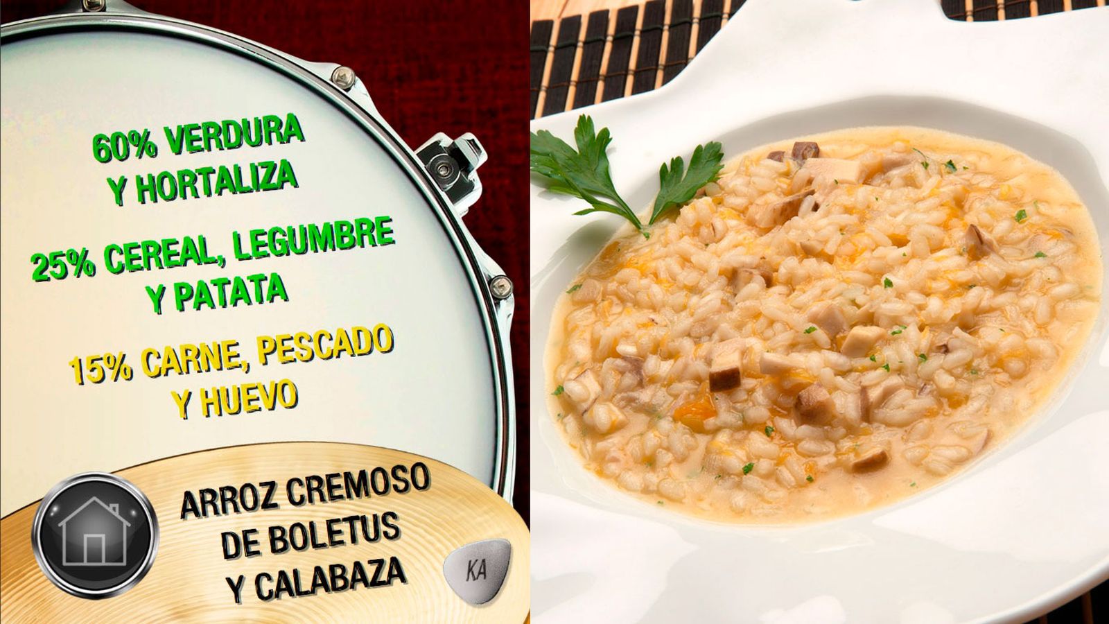 arroz boletus plato