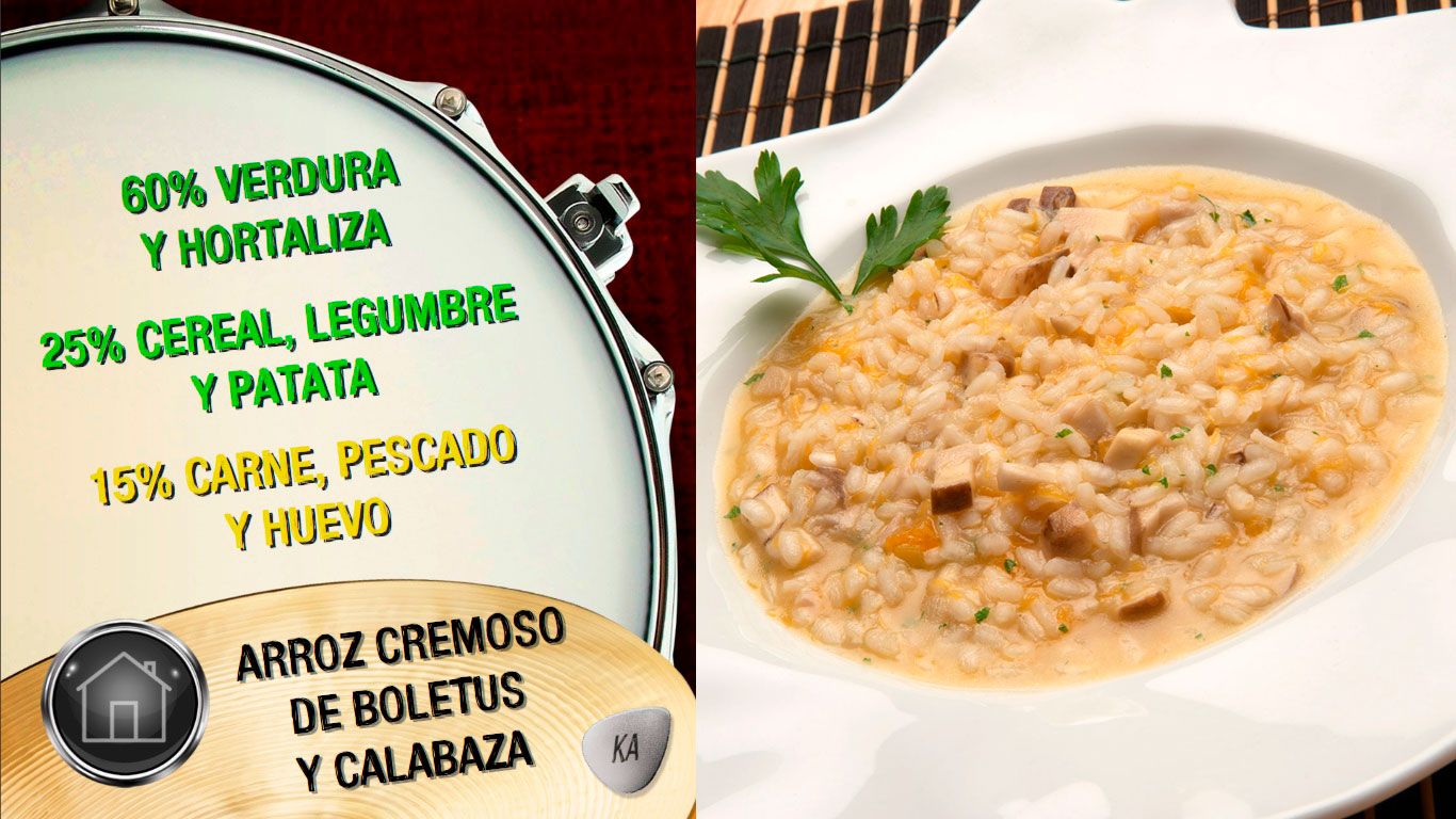 arroz boletus plato