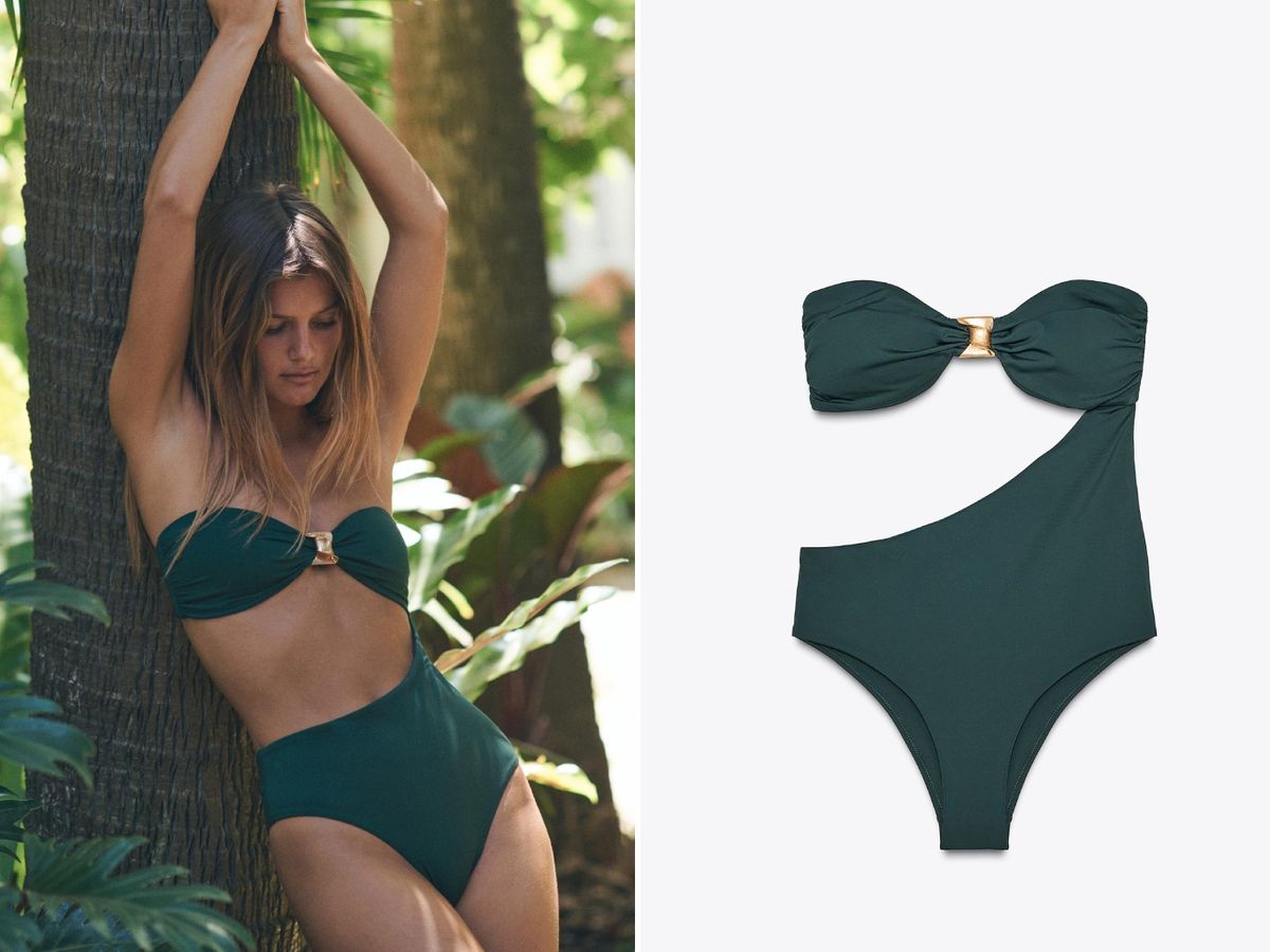 Bañador cut out con pieza metálica / Fotos: Zara