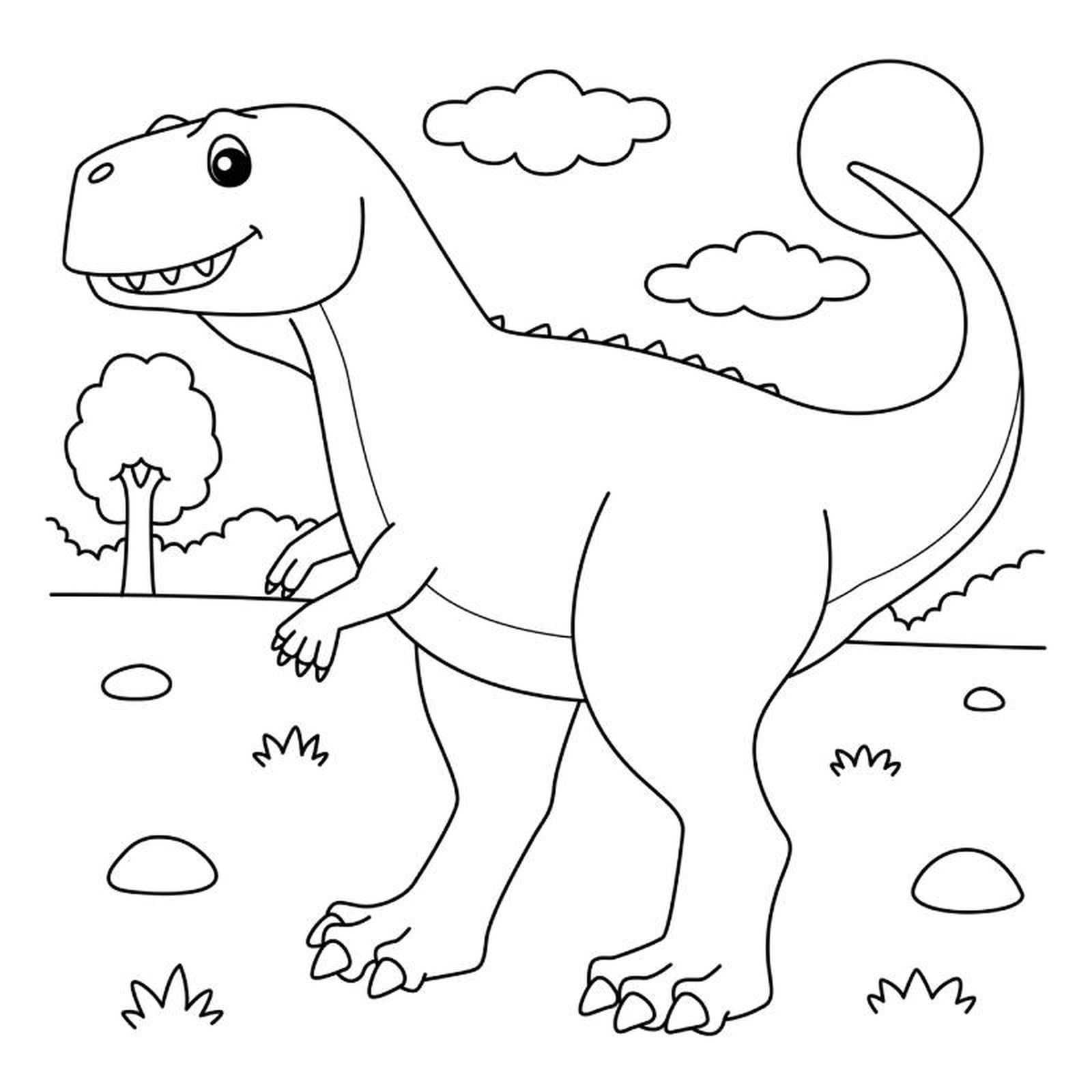 T-Rex para colorear.