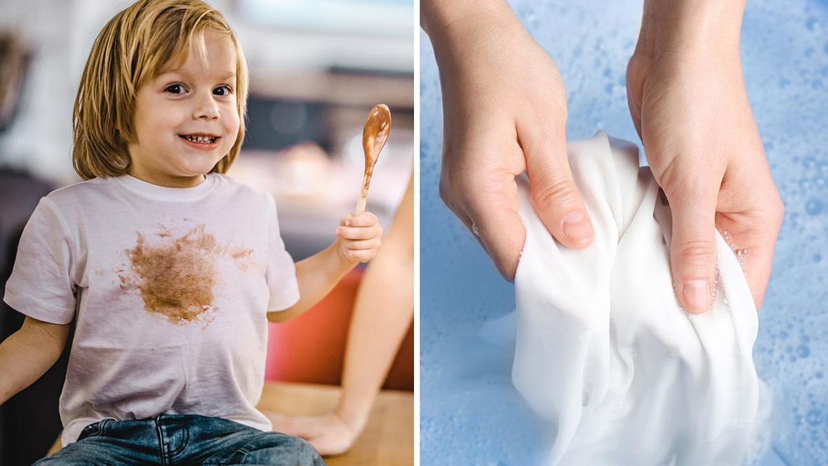 trucos para quitar las manchas de chocolate de la ropa