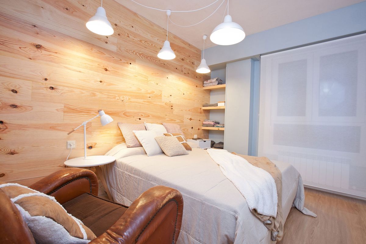 Dormitorio de estilo escandinavo