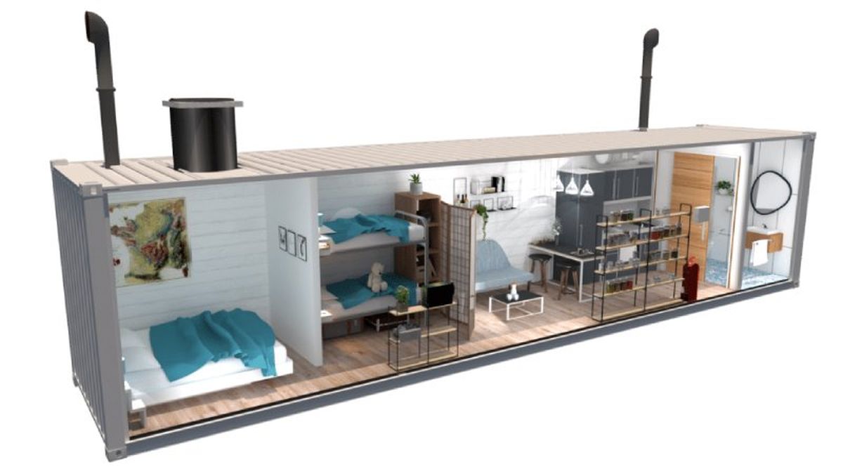 Plano del modelo de búnker de 30m2