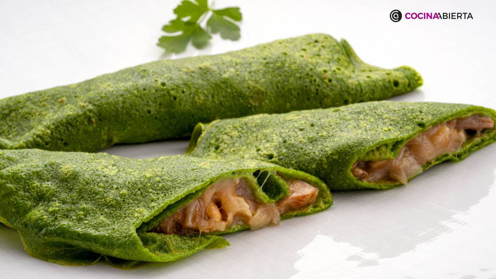 crepes espinacas con setas