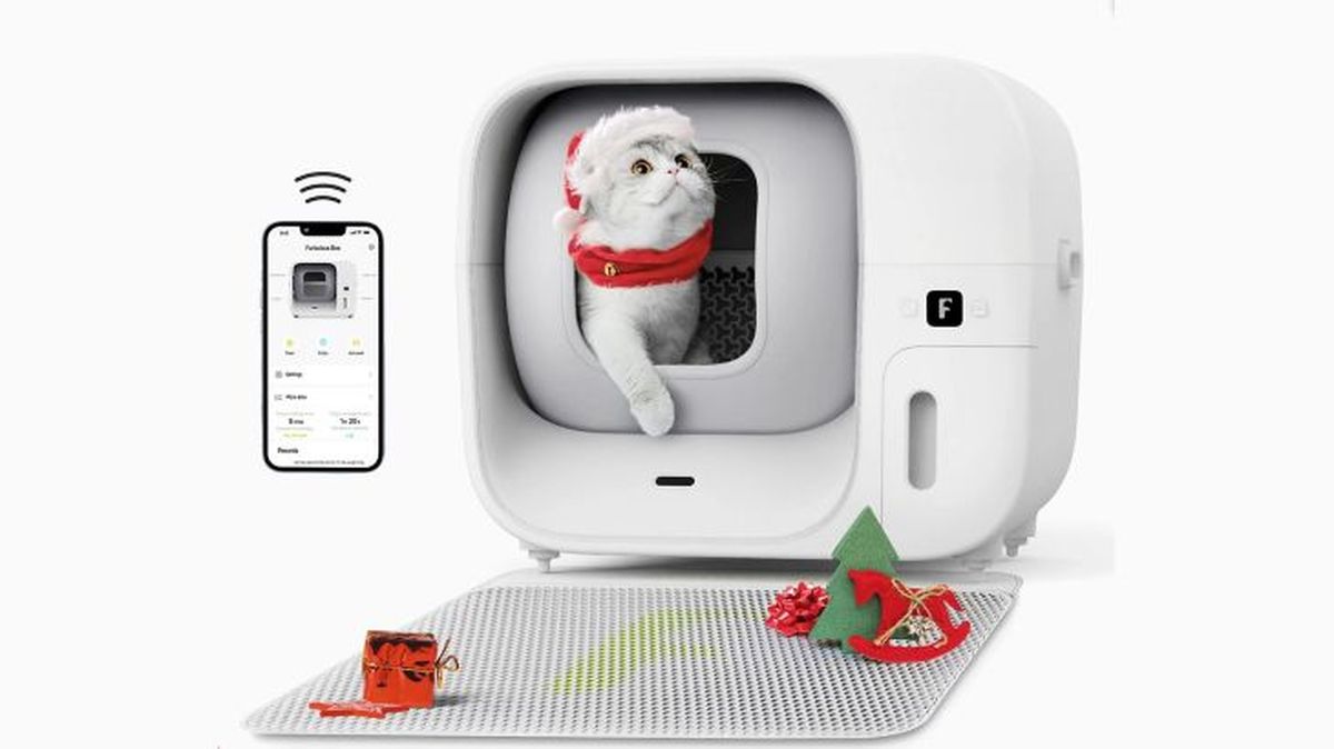 Arenero autolimpiable para gatos.