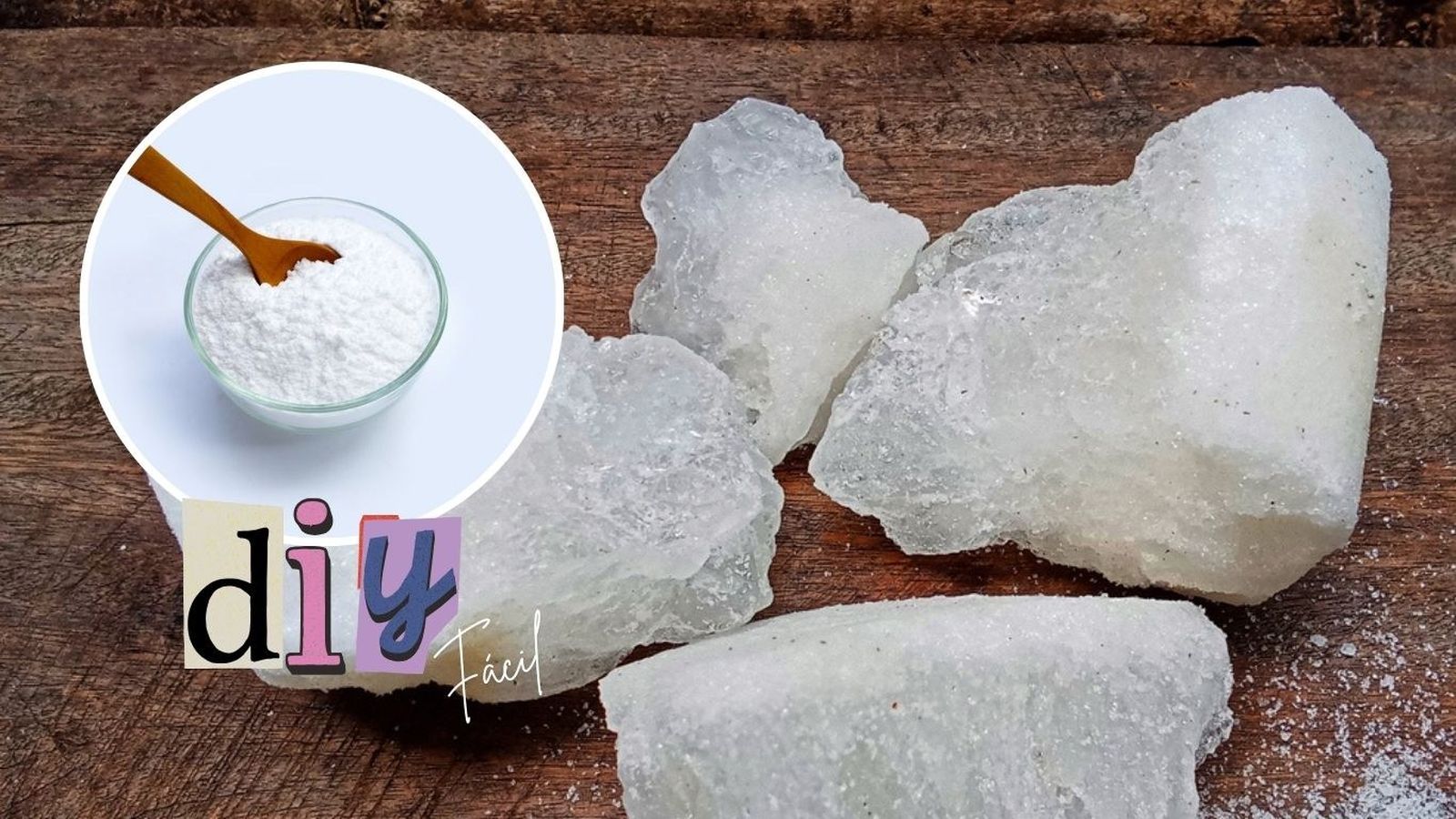 La base de este experimento es la piedra de alumbre (en versión polvo).